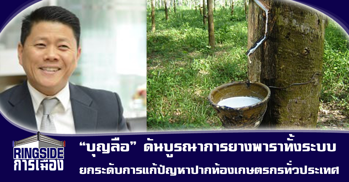 “บุญลือ” ดันบูรณาการยางพาราทั้งระบบ ยกระดับการแก้ปัญหาปากท้องเกษตรกรทั่วประเทศ